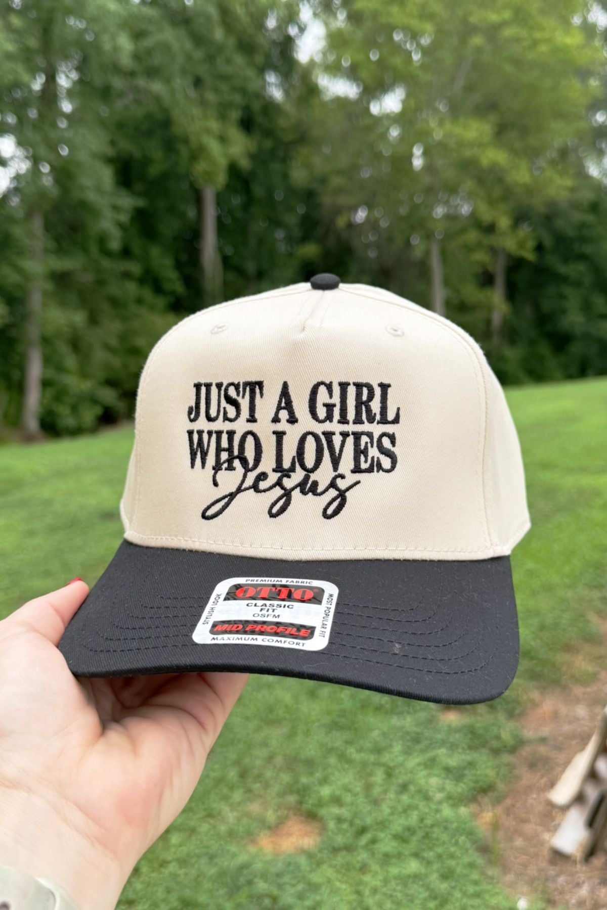 Just a Girl Who Loves Jesus | LC Elizabeth Original | Embroidered Baseball Hat