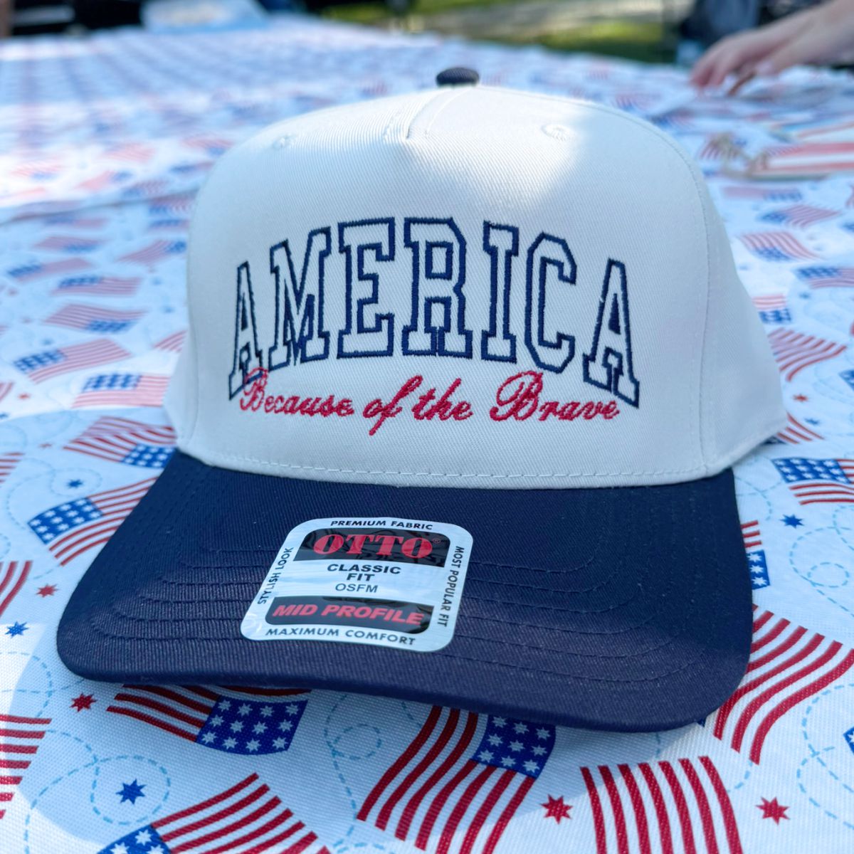 Because of the Brave - America | LC Elizabeth Original | Embroidered Hat