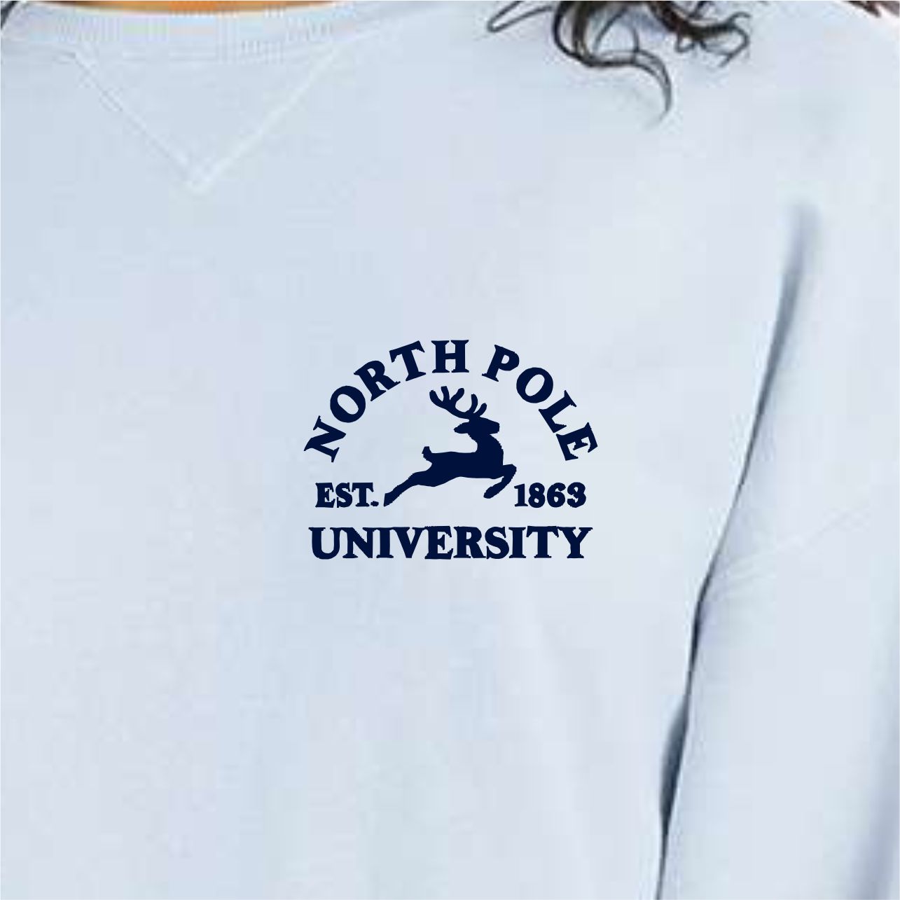 North Pole Uni Crew Sweatshirt | LC Elizabeth Original | Embroidered Fleece
