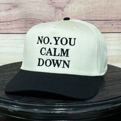 Calm Down | LC Elizabeth Original | Embroidered Trucker Hat