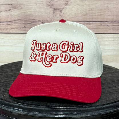 Just a Girl & Her Dog | LC Elizabeth Original | Embroidered Trucker Hat