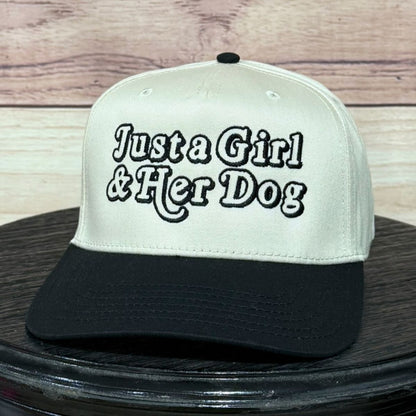 Just a Girl & Her Dog | LC Elizabeth Original | Embroidered Trucker Hat
