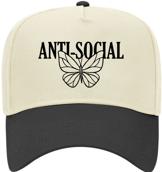 Anti Social Butterfly | LC Elizabeth Original | Embroidered Trucker Hat