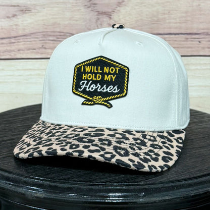 I Will Not Hold My Horses Patch | LC Elizabeth Original | Embroidered Trucker Hat