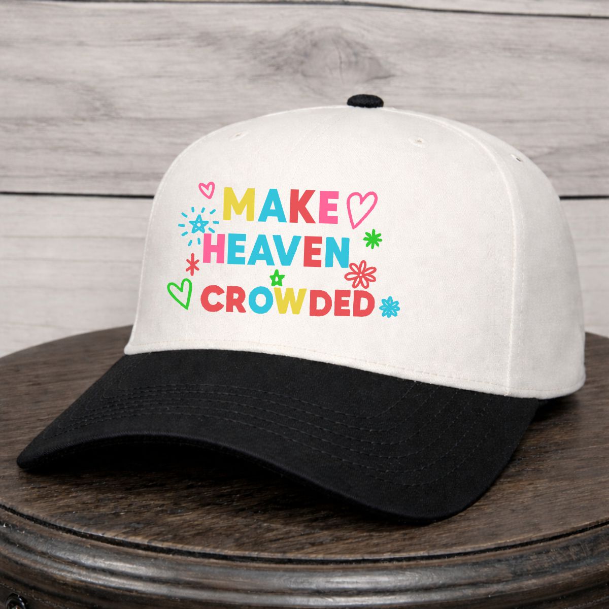 Make Heaven Crowded Patchwork | LC Elizabeth Original | Embroidered Trucker Hat