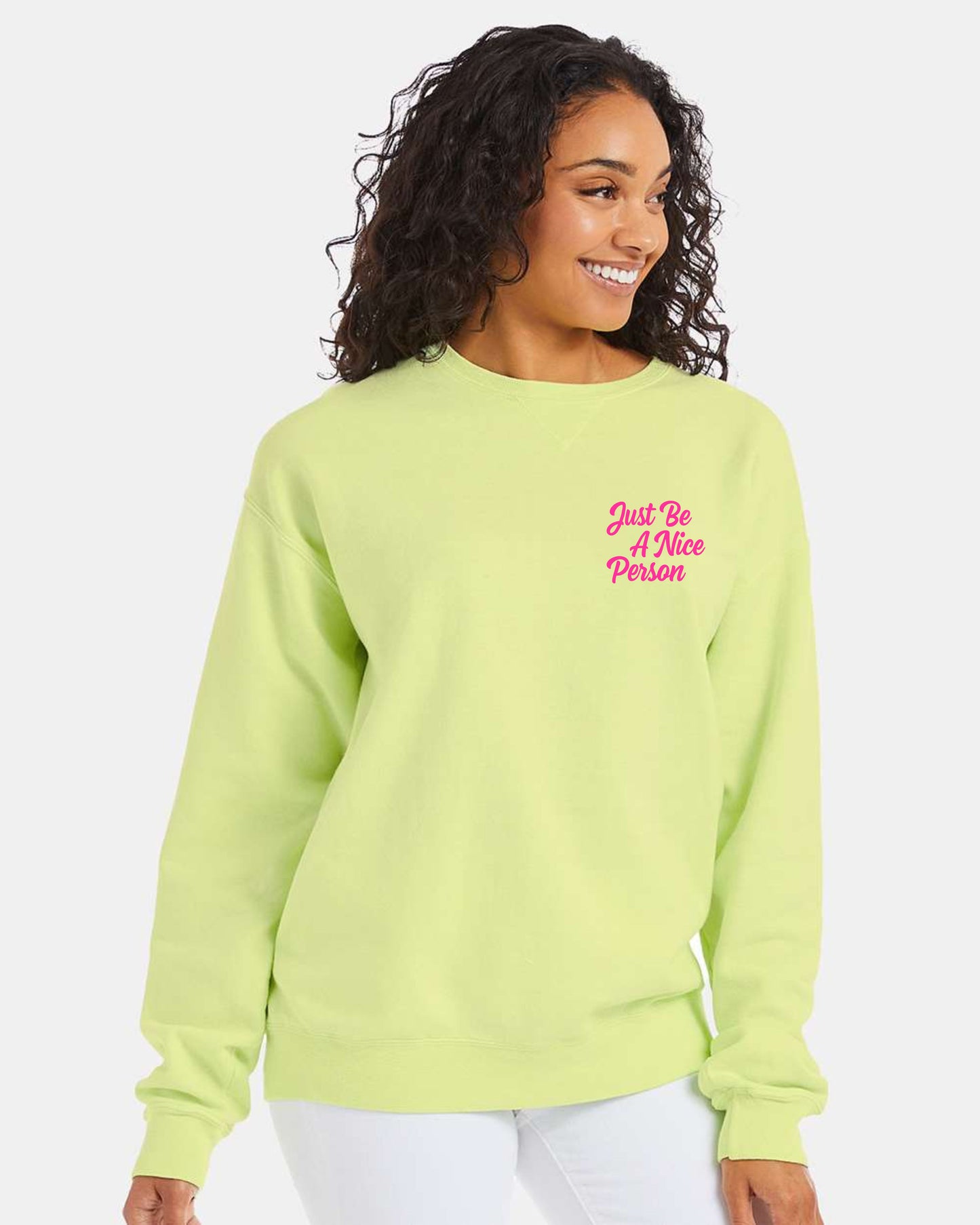 Just Be a Nice Person Sweatshirt | LC Elizabeth Original | Embroidered Fleece