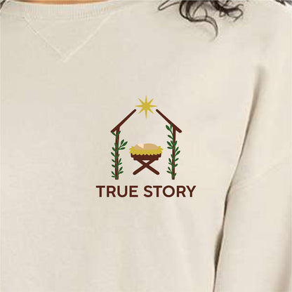 True Story Crew Sweatshirt | LC Elizabeth Original | Embroidered Fleece