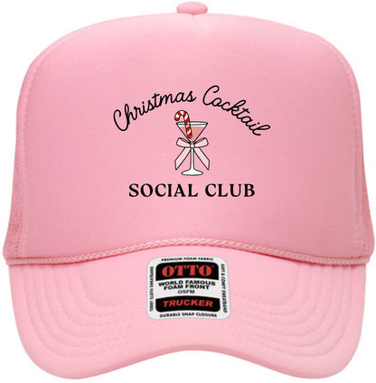Christmas Cocktail Club | LC Elizabeth Original | Embroidered Trucker Hat