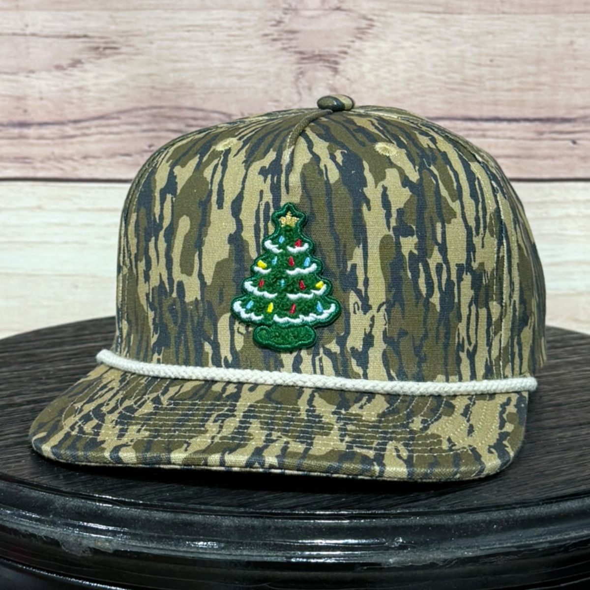 Vintage Christmas Tree Chenille Patch | LC Elizabeth Original | Patch Trucker Hat