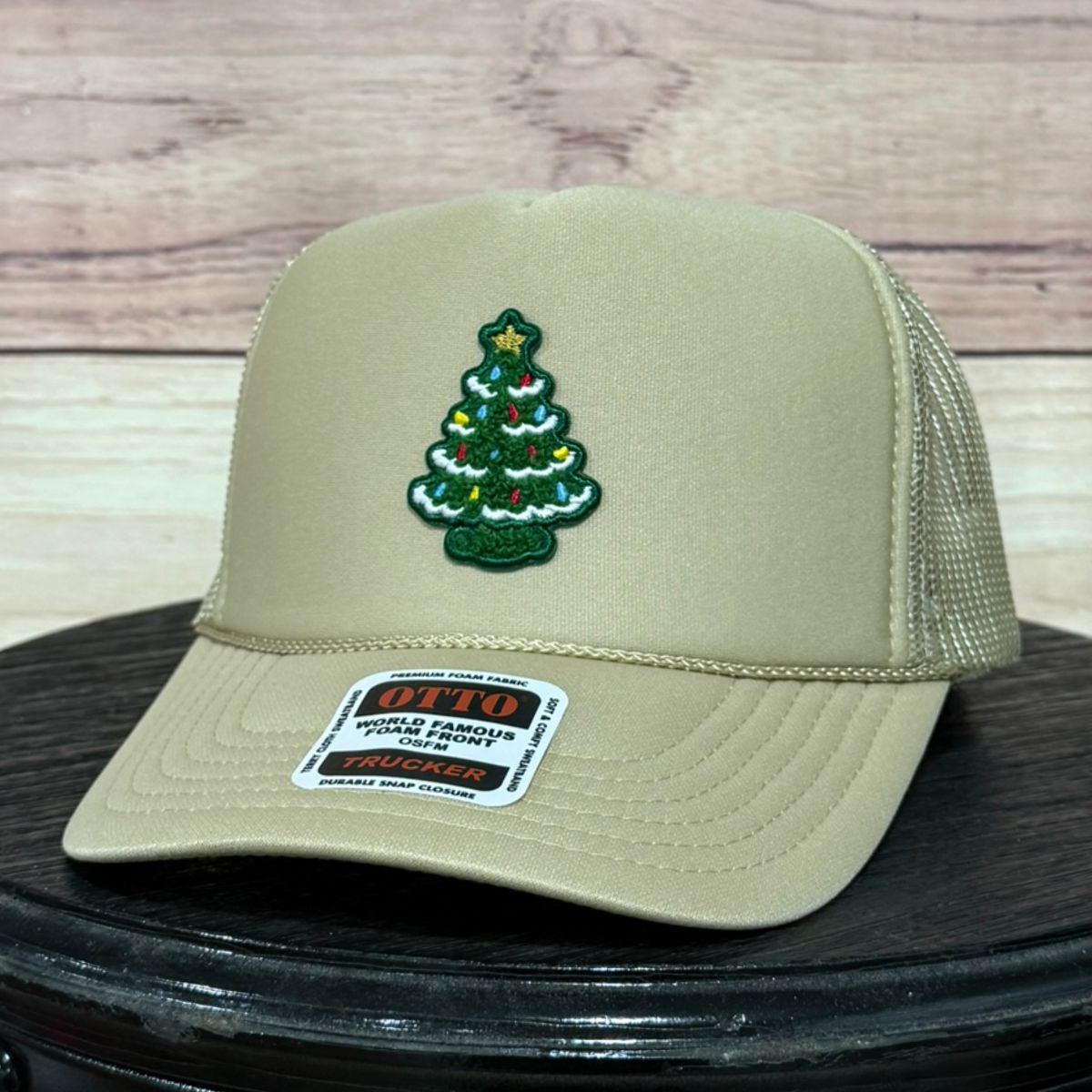 Vintage Christmas Tree Chenille Patch | LC Elizabeth Original | Patch Trucker Hat
