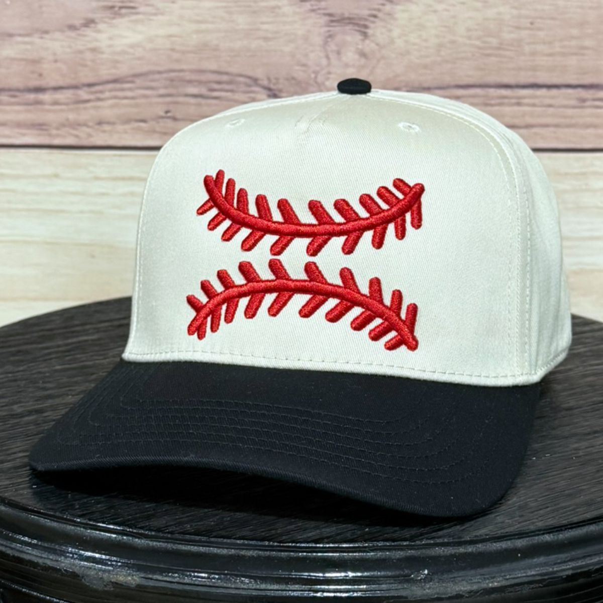 Baseball Softball Threads 3D | LC Elizabeth Original | Embroidered Puff Trucker Hat