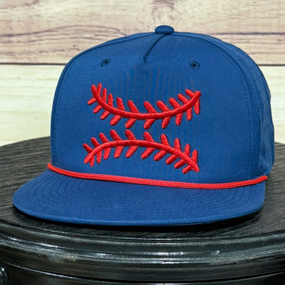 Baseball Softball Threads 3D | LC Elizabeth Original | Embroidered Puff Trucker Hat