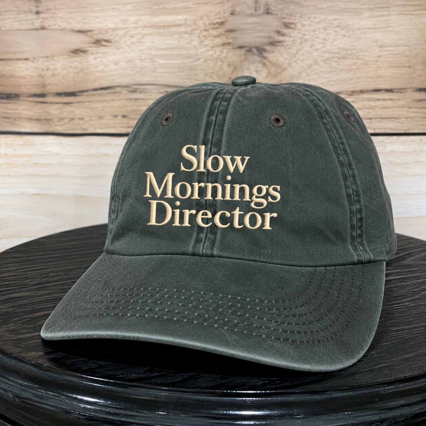 Slow Mornings Director | LC Elizabeth Original | Embroidered Trucker Hat