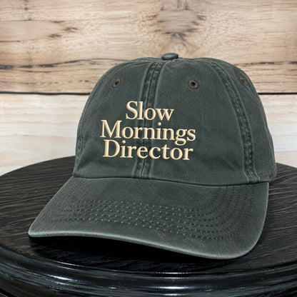 Slow Mornings Director | LC Elizabeth Original | Embroidered Trucker Hat