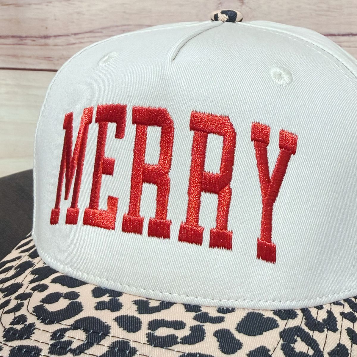 Arched Merry | Embroidered Christmas Baseball Hat