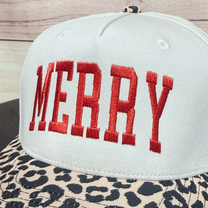 Arched Merry | Embroidered Christmas Baseball Hat