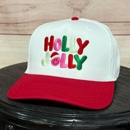 Holly Jolly | Embroidered Christmas Baseball & Foam Trucker Hat