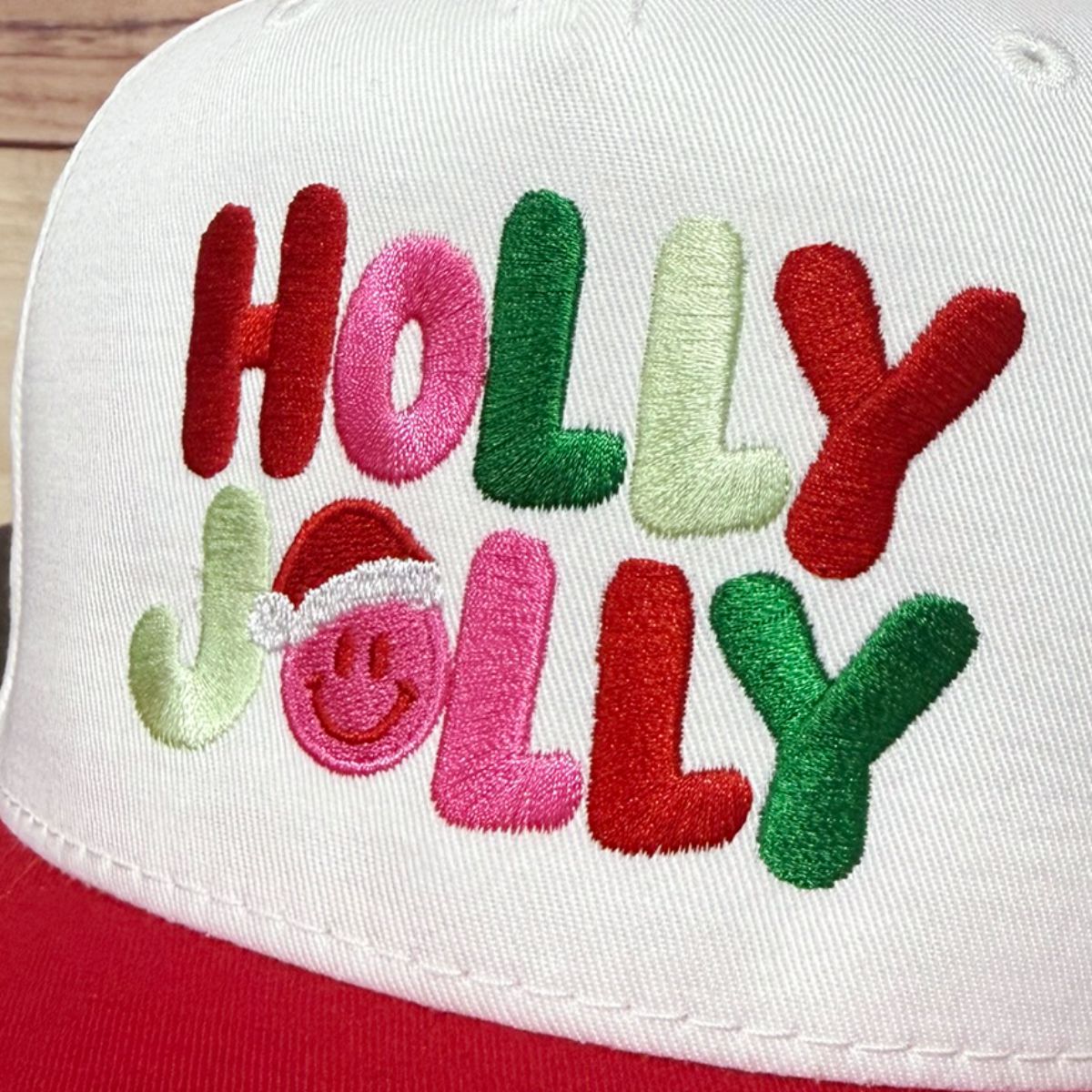 Holly Jolly | Embroidered Christmas Baseball & Foam Trucker Hat