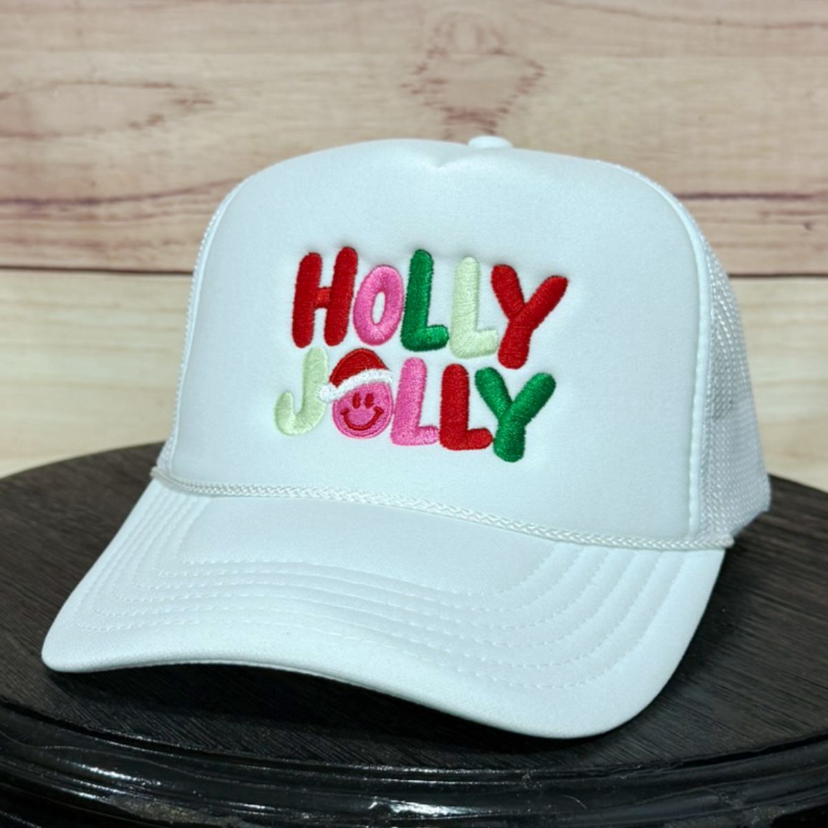 Holly Jolly | Embroidered Christmas Baseball & Foam Trucker Hat