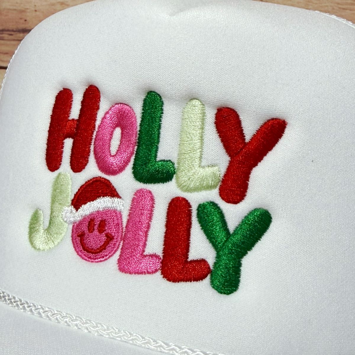 Holly Jolly | Embroidered Christmas Baseball & Foam Trucker Hat