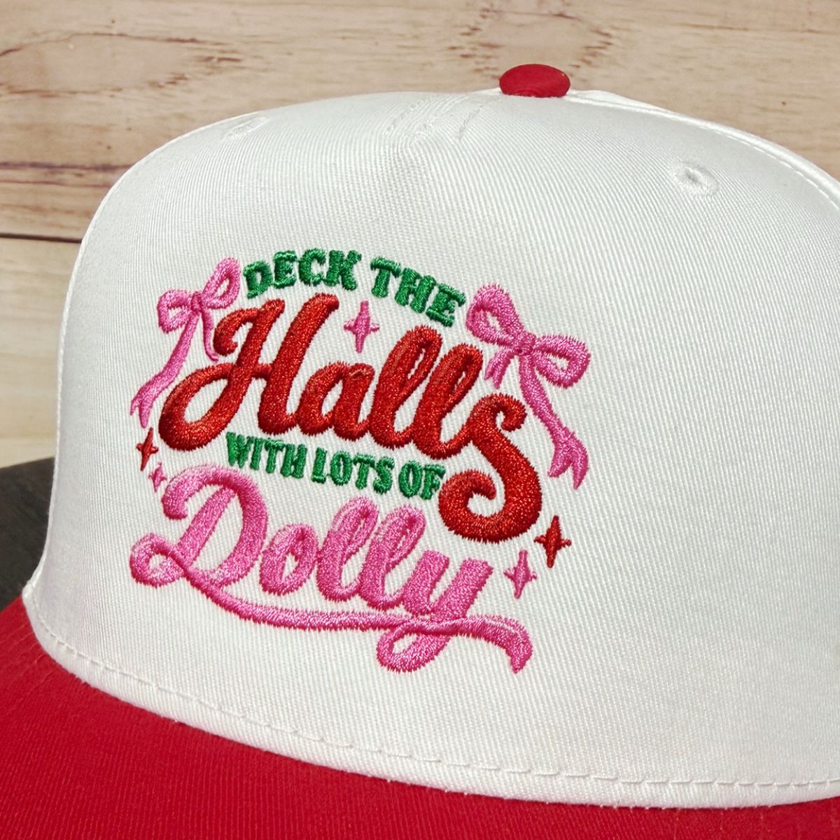Deck the Halls with Dolly | Embroidered Christmas Hat