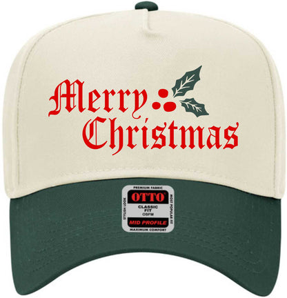 Merry Christmas Mistletoe | LC Elizabeth Original | Embroidered Trucker Hat