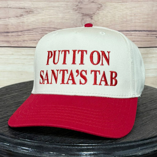 Put It On Santa's Tab | LC Elizabeth Original | Embroidered Trucker Hat
