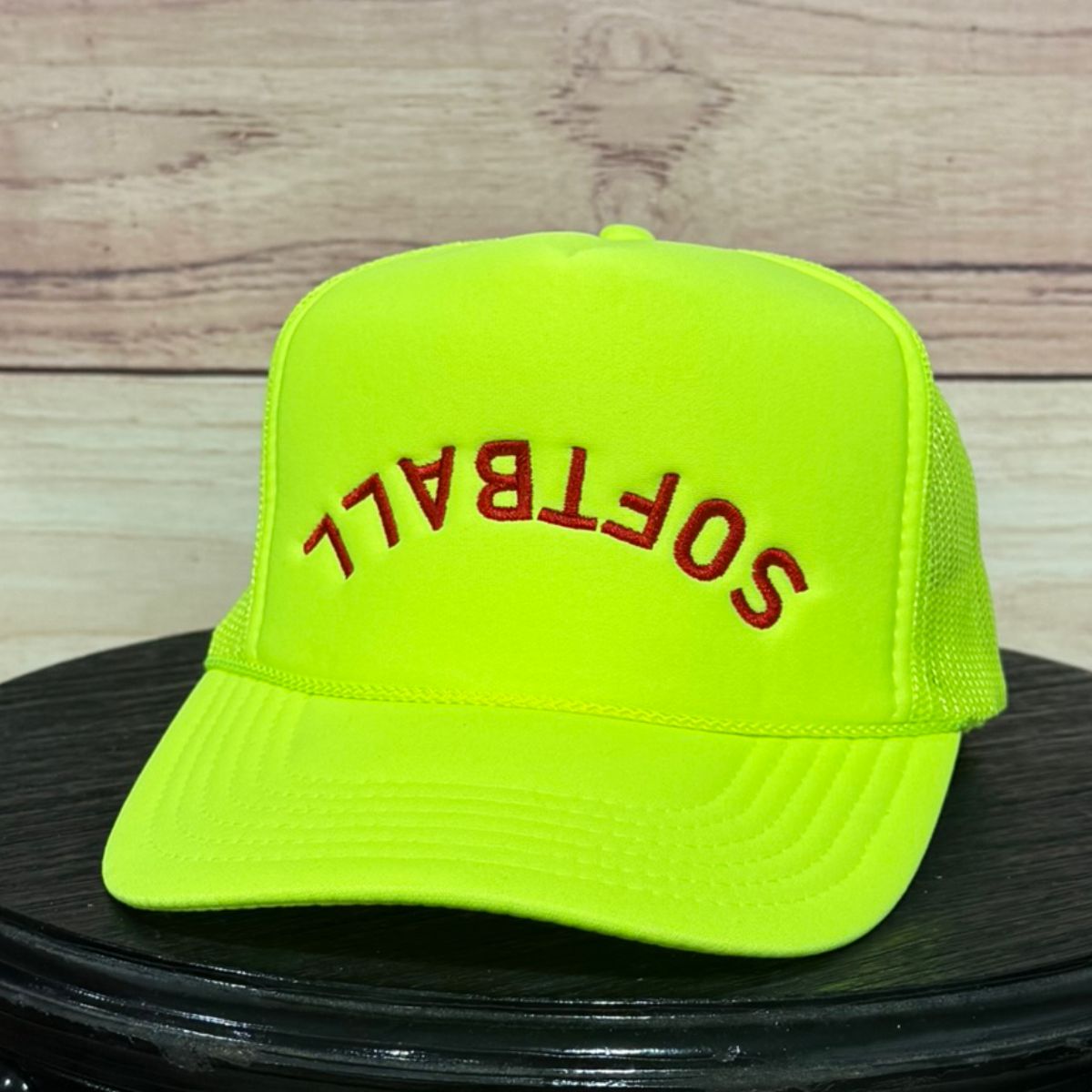 Softball Upside Down | LC Elizabeth Original | Embroidered Trucker Hat