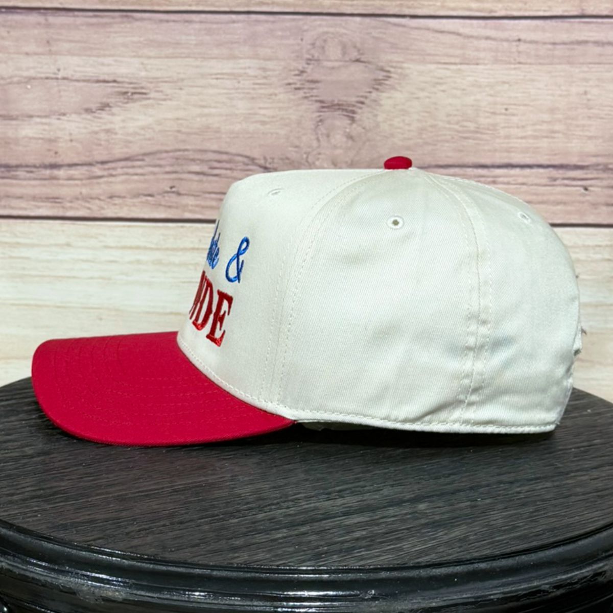 Red White and Blonde | LC Elizabeth Original | Embroidered Hat