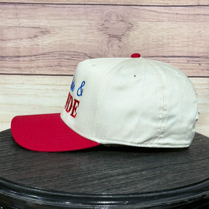 Red White and Blonde | LC Elizabeth Original | Embroidered Hat