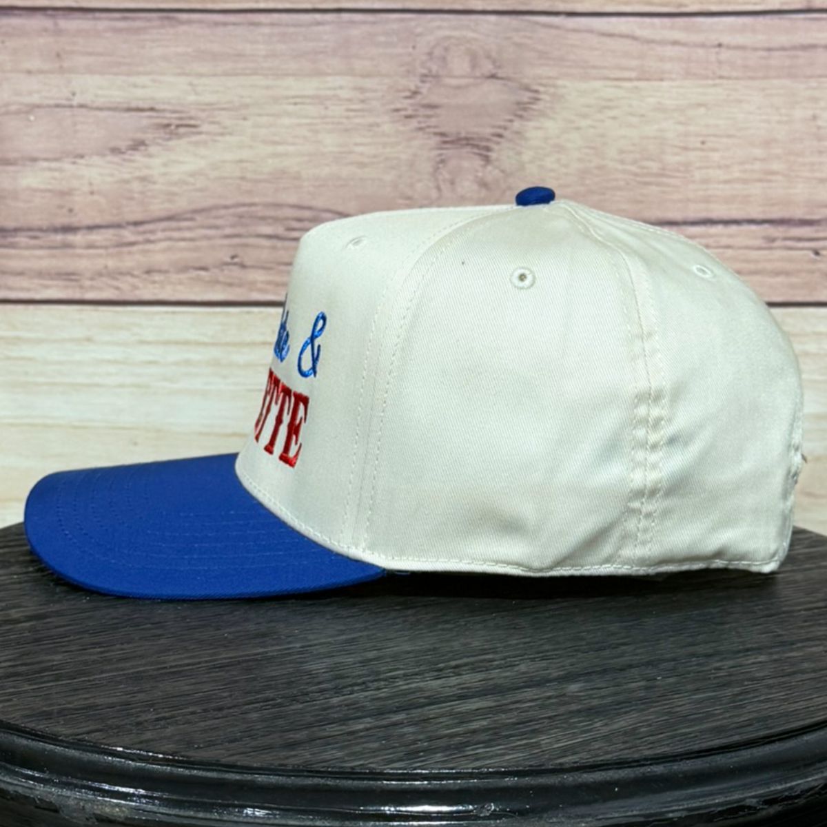 Red White and Brunette | LC Elizabeth Original | Embroidered Hat