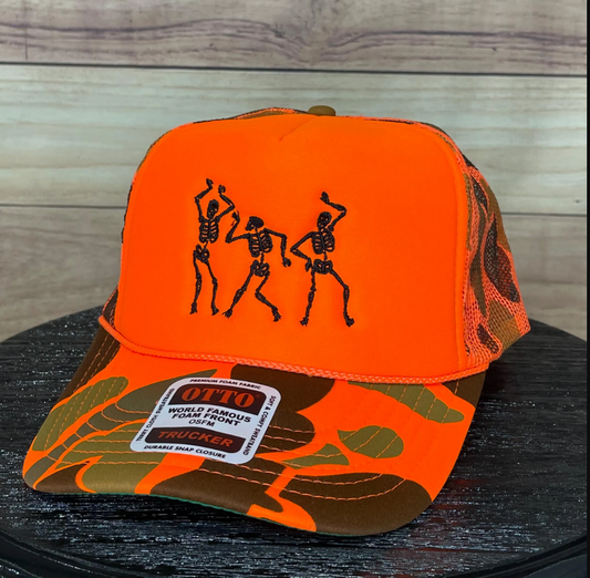 Dancing Skeletons | LC Elizabeth Original | Embroidered Trucker Hat