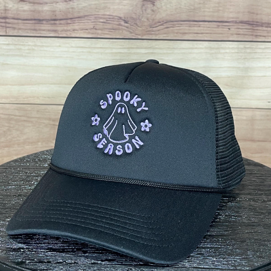 Spooky Season Ghost | LC Elizabeth Original | Embroidered Trucker Hat
