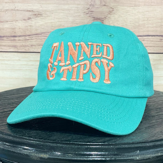Tanned & Tipsy | LC Elizabeth Original | Embroidered Unstructured Dad Hat