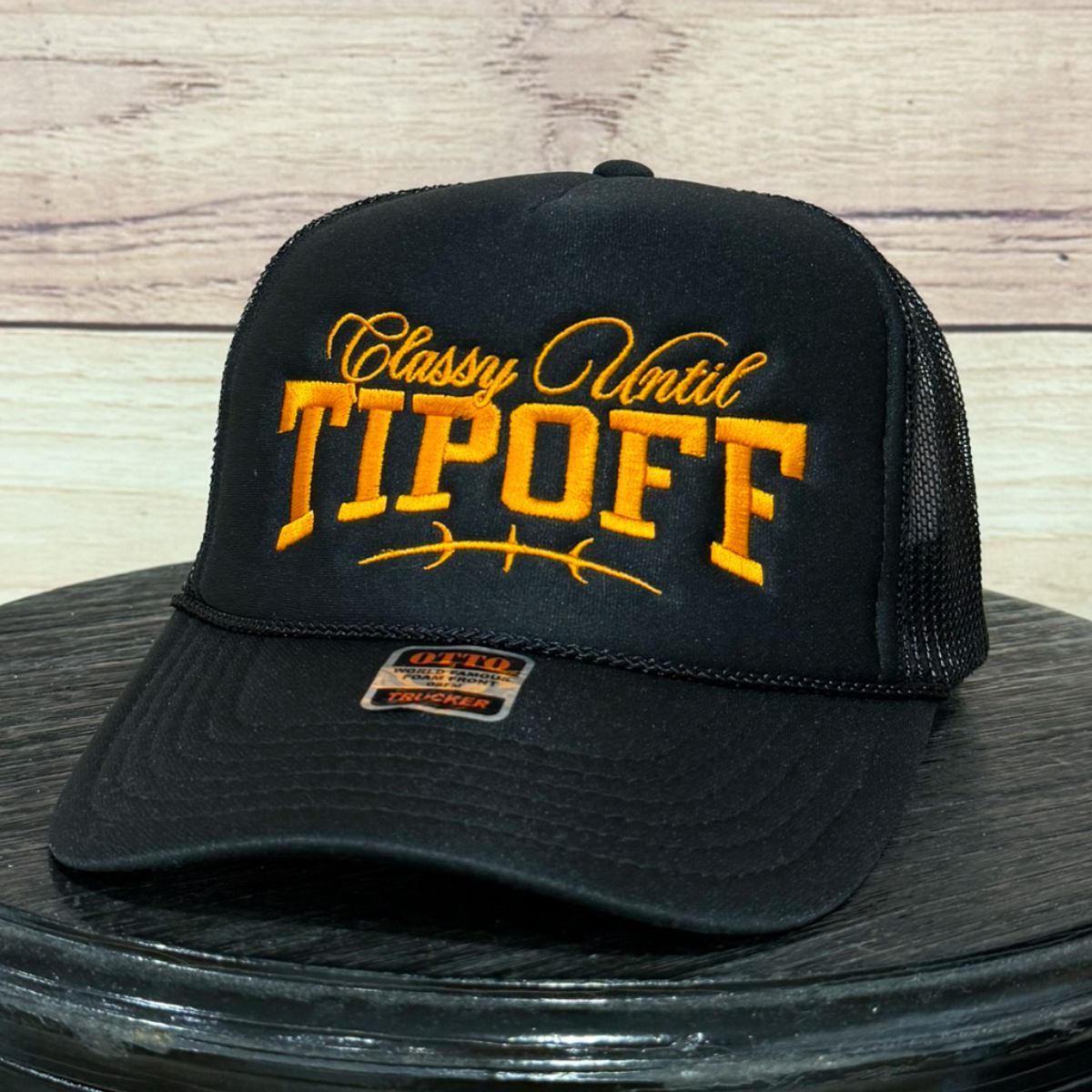 Classy Until Tip Off | LC Elizabeth Original | Embroidered Trucker Hat