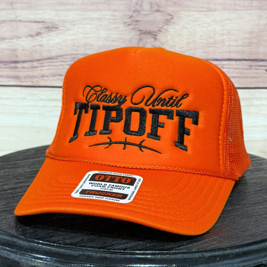 Classy Until Tip Off | LC Elizabeth Original | Embroidered Trucker Hat