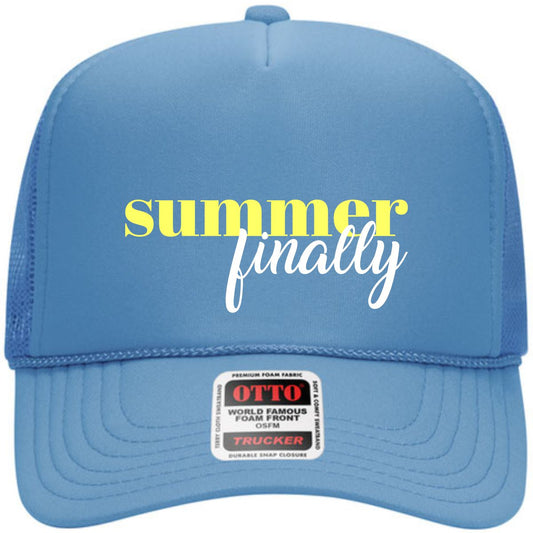 Finally Summer | LC Elizabeth Original | Embroidered Trucker Hat