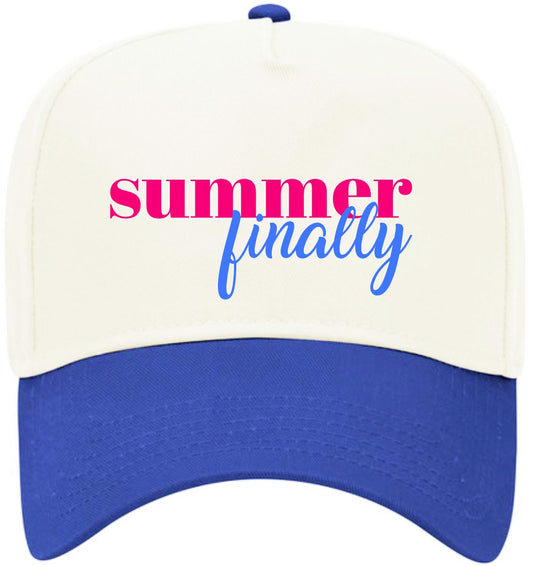 Finally Summer | LC Elizabeth Original | Embroidered Trucker Hat