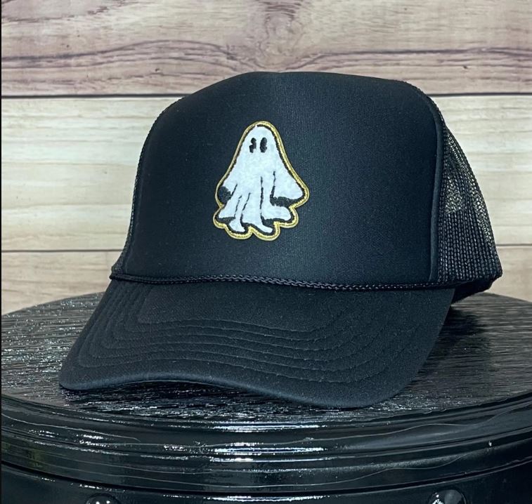 Sheet Ghost Chenille Patch | LC Elizabeth Original | Custom Patches Trucker Hat