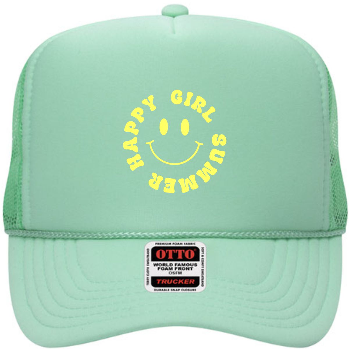 Happy Girl Summer | LC Elizabeth Original | Embroidered Trucker Hat