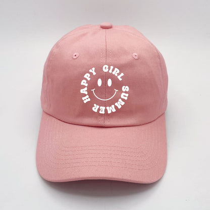 Happy Girl Summer | LC Elizabeth Original | Embroidered Unstructured Dad Hat