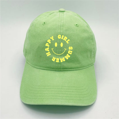 Happy Girl Summer | LC Elizabeth Original | Embroidered Unstructured Dad Hat