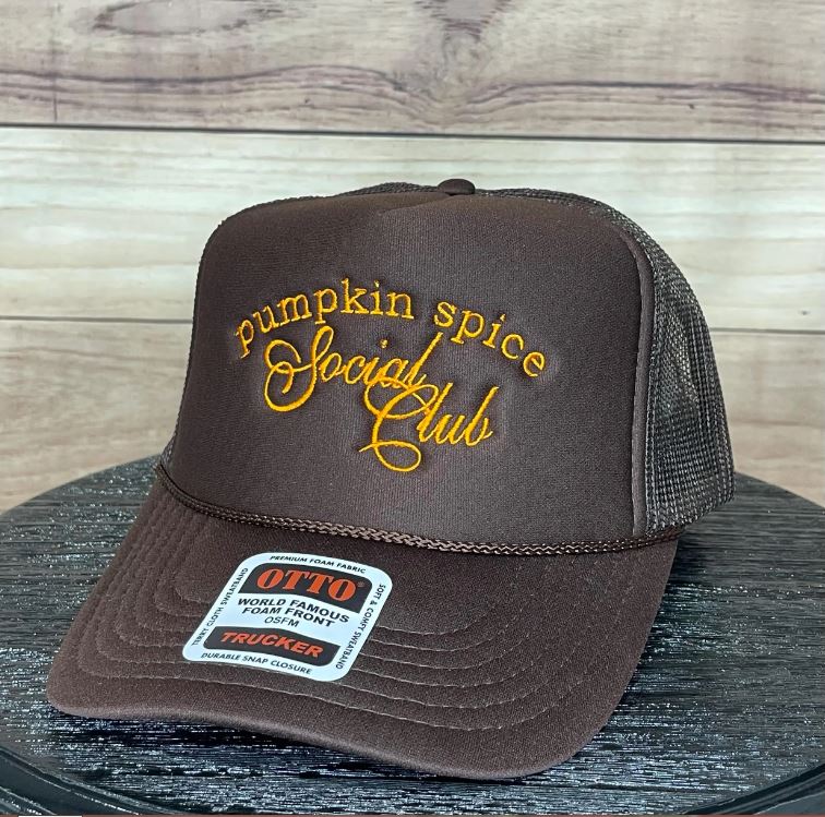 Pumpkin Spice Social Club | LC Elizabeth Original | Embroidered Trucker Hat