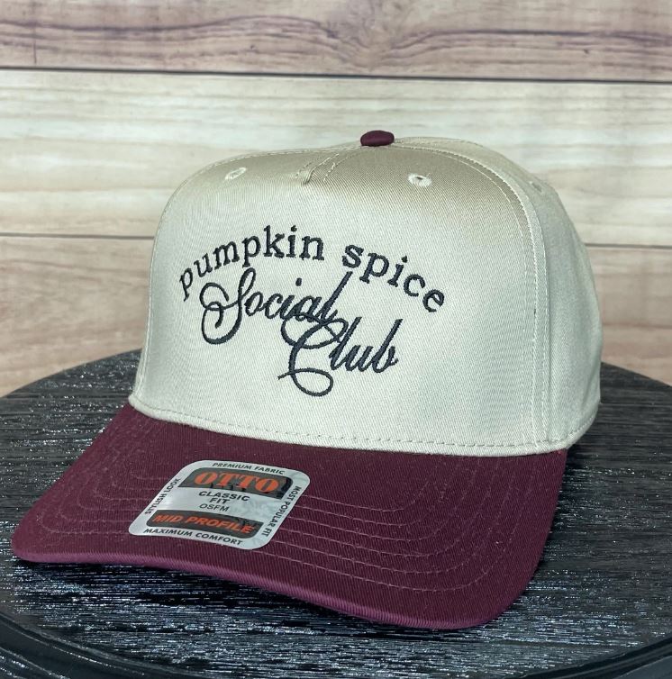 Pumpkin Spice Social Club | LC Elizabeth Original | Embroidered Trucker Hat